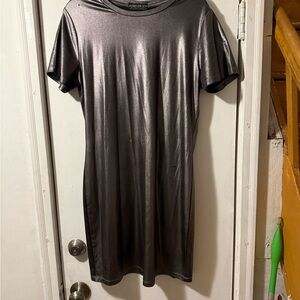 Forever 21 Shimmering Silver Top